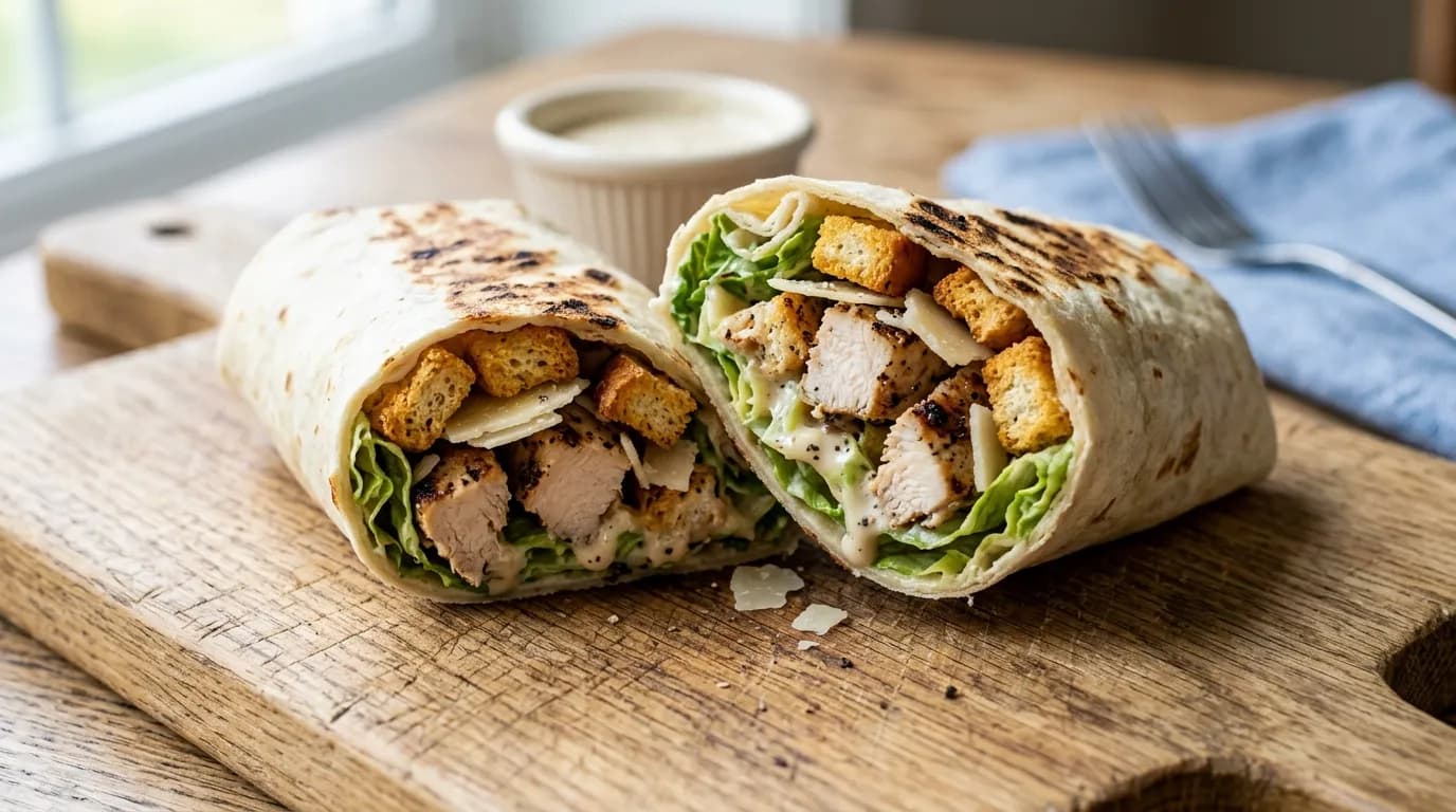 Spicy Chicken Caesar Wrap